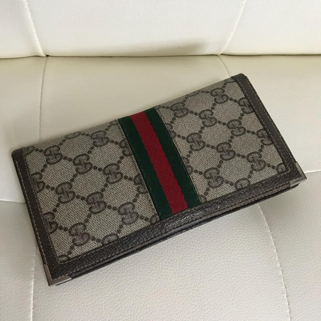 美品 GUCCI オールドグッチ シェリーライン 財布 長財布 アクセコ