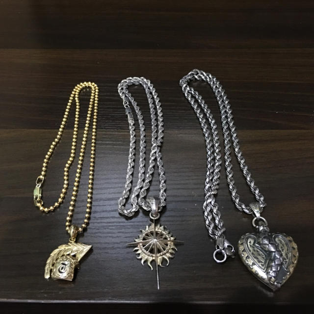 長渕 剛さんハートペンダント&剛さん本物ネックレス/60cm×3mm カモスタ