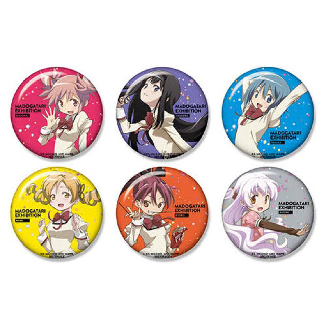 未開封 魔法少女まどか☆マギカ MADOGATARI展 缶バッジ 6個セット 未開封