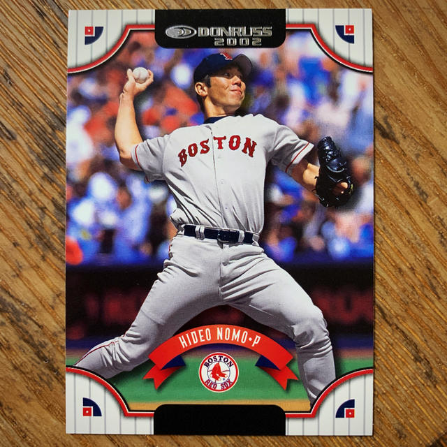 送料込】野茂英雄投手のDonruss2002#34野球カード！レッドソックスの