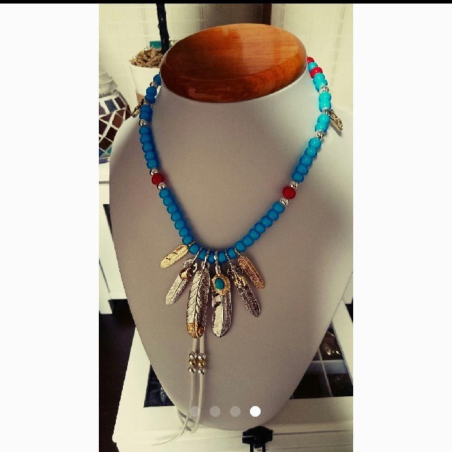 アンティーク ホワイトハーツネックレス！ゴローズの革紐通ります