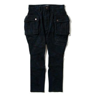 glamb グラム サルエルパンツ ダメージ加工 インディゴ L. glamb