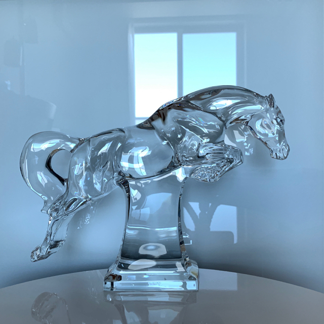 Baccarat クリスタルガラス 馬の彫刻 専用ボックス付き 【公式通販】
