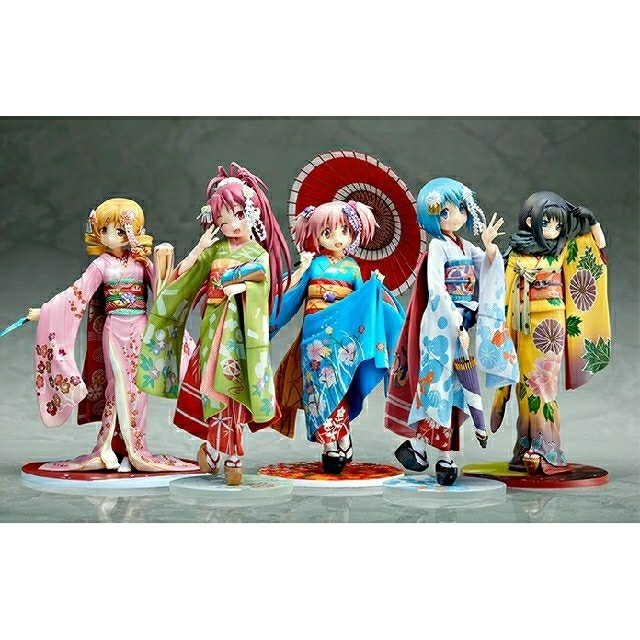 最終値下げ］まどか☆マギカ舞妓、晴れ着フィギュア五体セット。バラ売