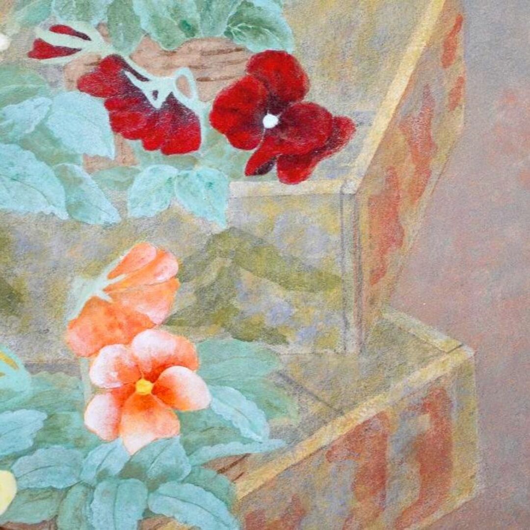 作品名 「宝石箱」 岩絵の具 日本画 額入り