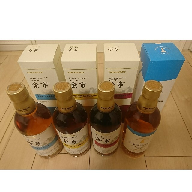 余市蒸溜所限定 ニッカウヰスキー500ml 4本セット 余市限定手提げ袋3枚付き