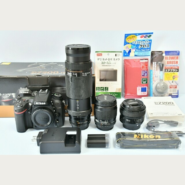 Nikon D7200 標準&望遠&単焦点トリプルレンズセット