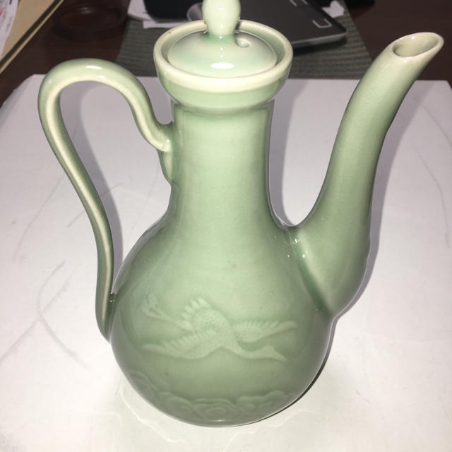 T678 水指 青磁 水指 『青磁水指』『芸珍窯』 共箱 茶道具