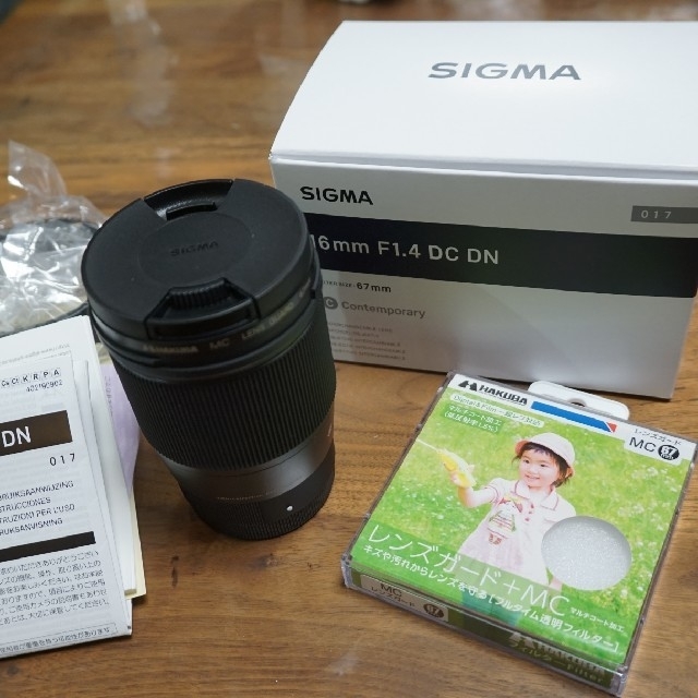 SIGMA 16mm f1.4 dc dn (Eマウント) レンズフィルター付き SIGMA 16mm