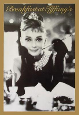 ティファニーで朝食を: ゴールド / ポスター : オードリー・ヘプバーン