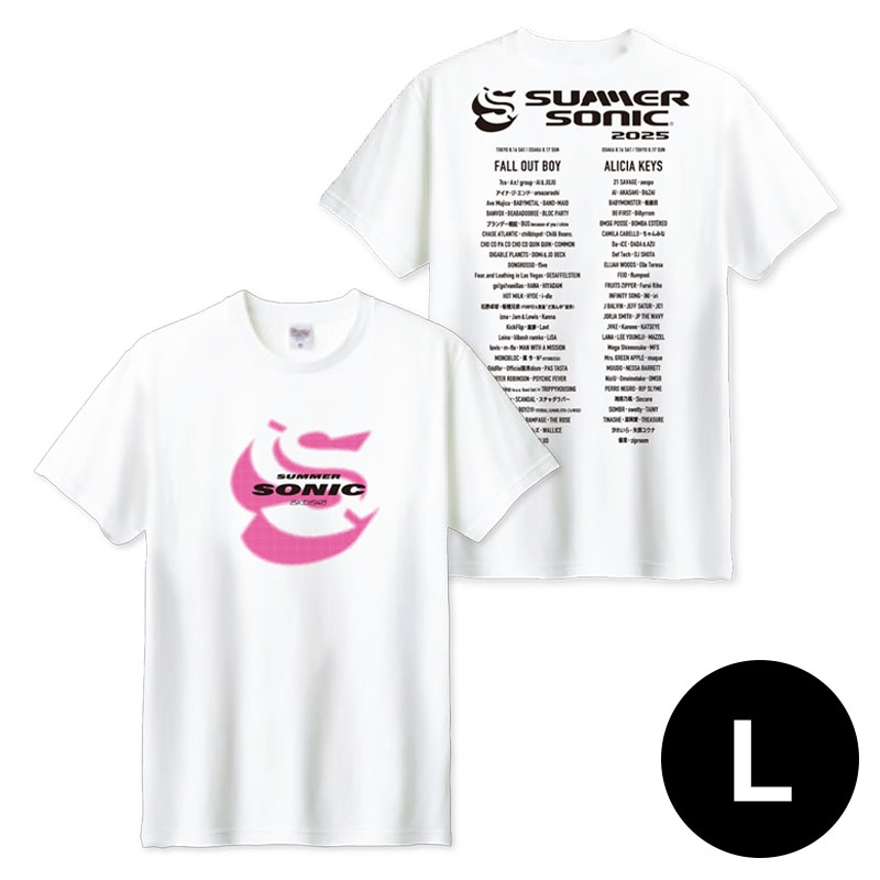 サマソニバンコク 2025 Tシャツ 白Lサイズ Man 他 サマソニバンコク