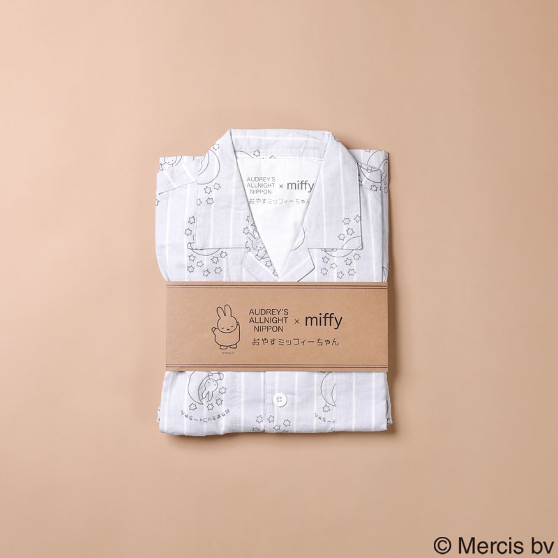限定おやすミッフィーちゃんパジャマXLグレー×アイボリー おやす