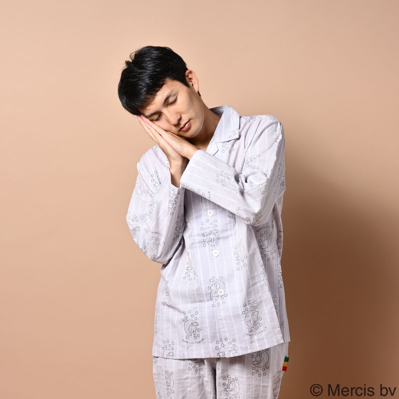 限定おやすミッフィーちゃんパジャマXLグレー×アイボリー おやす