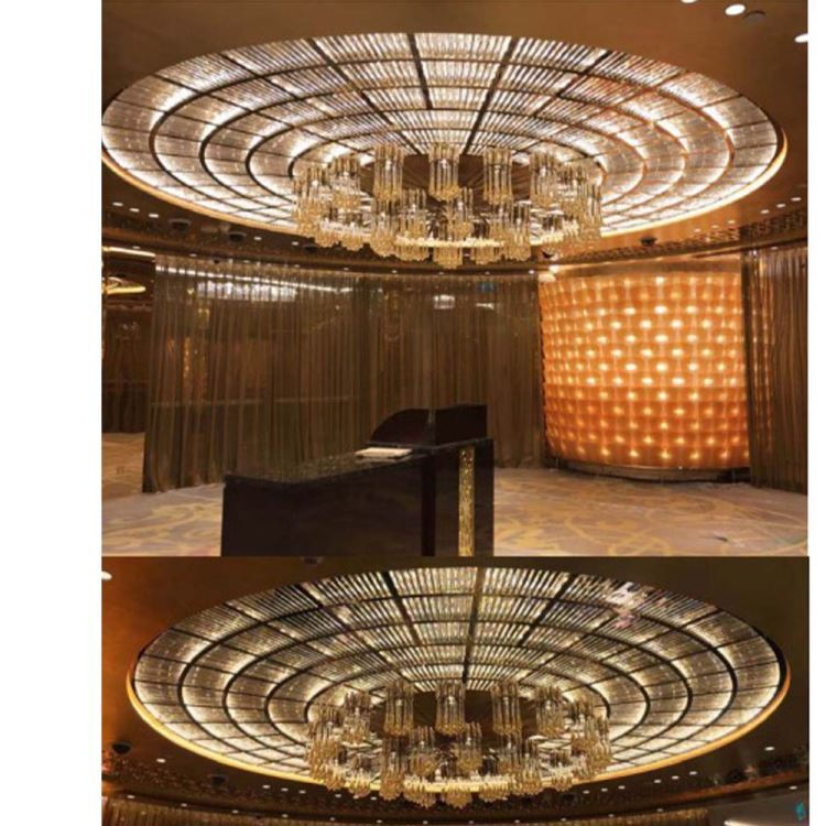 クリスタル円形照明 ゴールド 23年製 展示品 (L-SGJ04) 不規則な円形