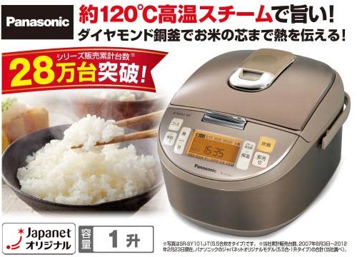 パナソニック 炊飯器 スチームIHジャー炊飯器 1升 SR-SY181J-T 通販