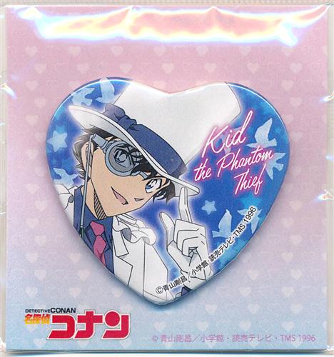 最終値下げ早い者勝ち】名探偵コナン 怪盗キッド ハート缶バッジ 最終