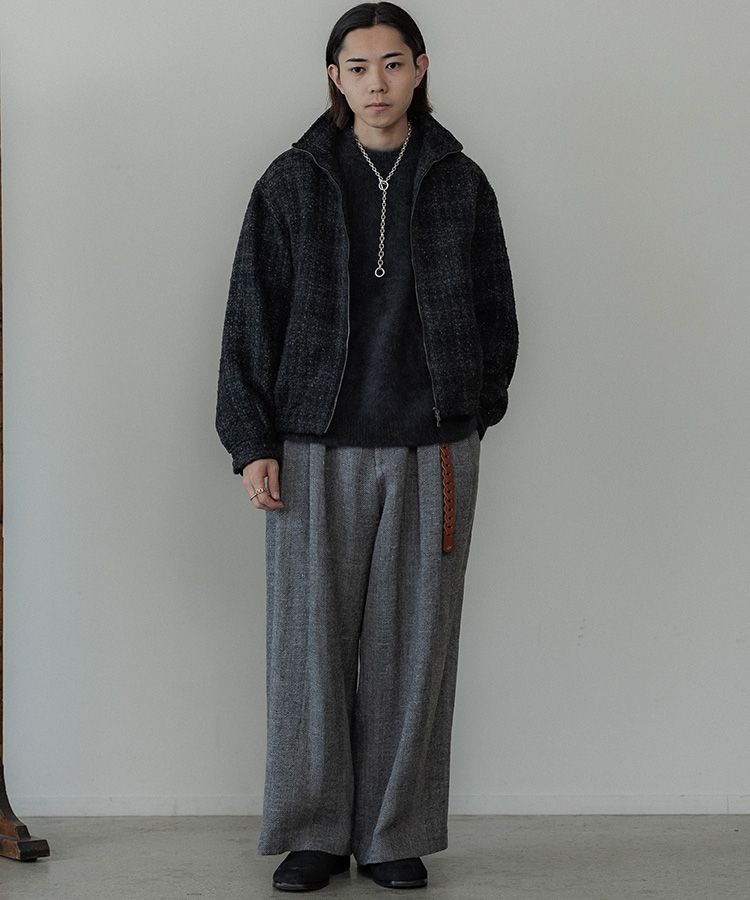 LIDNM ALPACA SILK TWEED ZIP