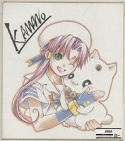 ダイナミック太郎直筆カラー色紙「仮面ライダー鎧武」