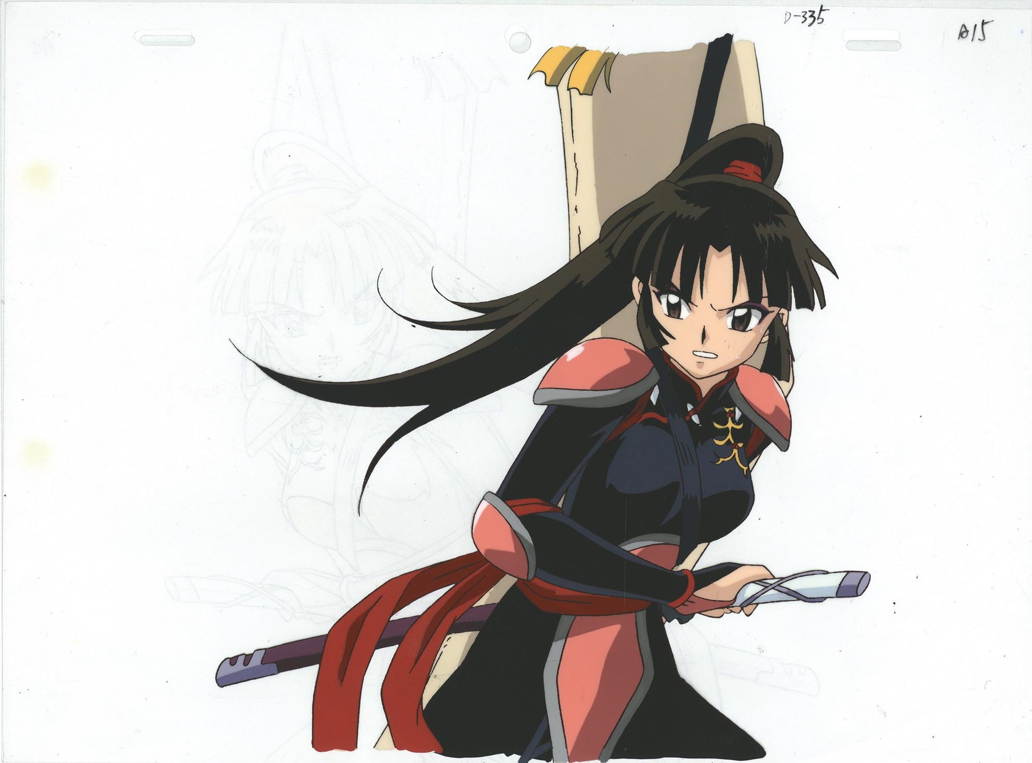 犬夜叉珊瑚セル画下書き?原画?3枚