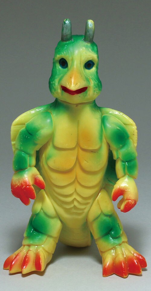 バラゴン マルサン スタンダードサイズ ツノ破損あり 全身メタグリーン