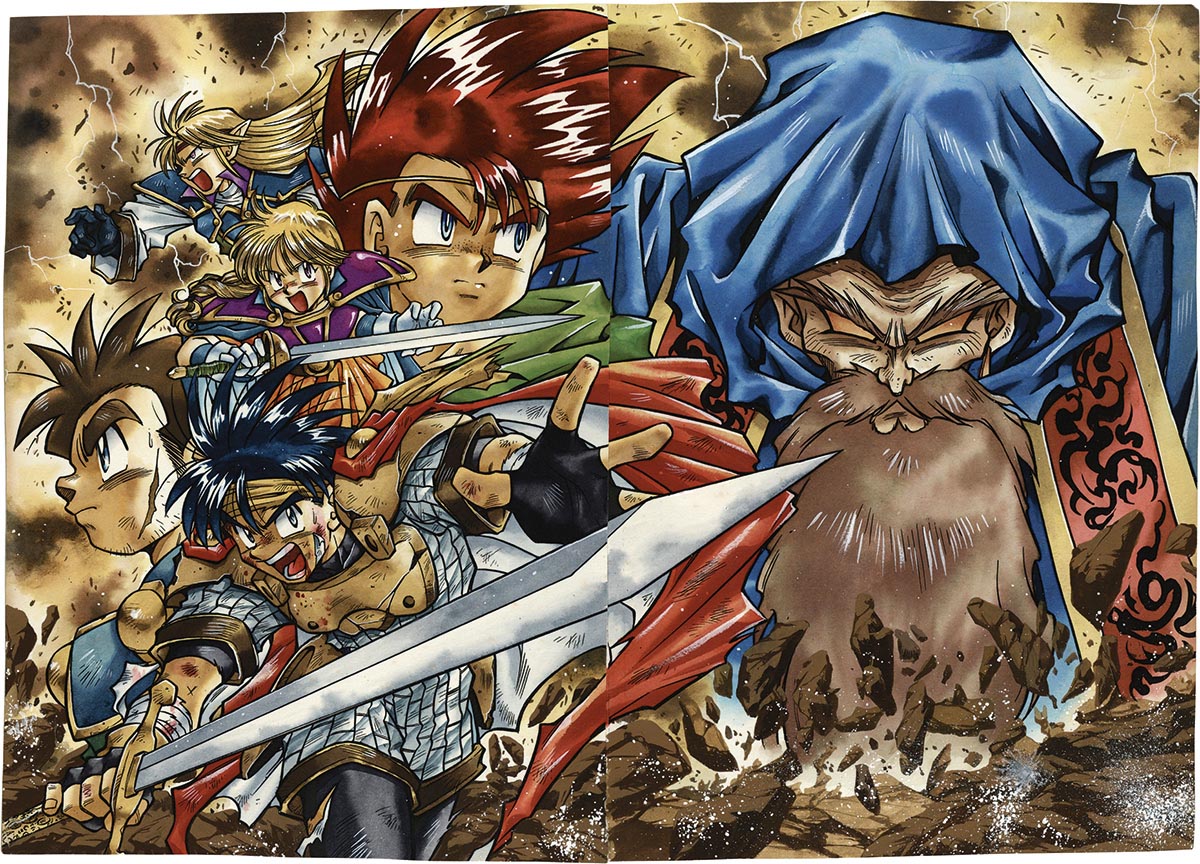 古澤純也直筆カラーイラスト(主線はコピー)ドラゴンズヘヴン