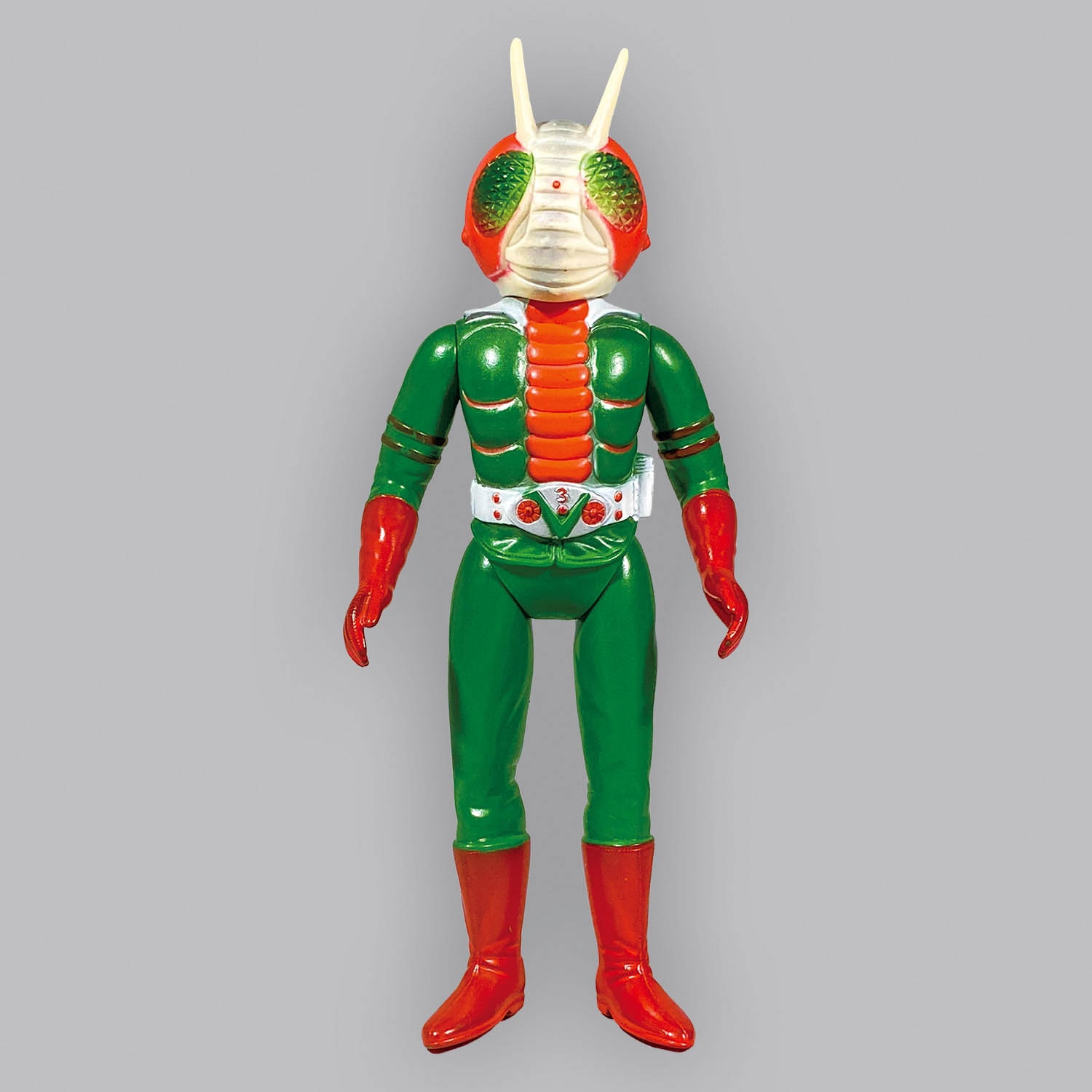 希少 仮面ライダーV3 ソフビ(面取れ) 当時物 マフラー無し 希少 仮面