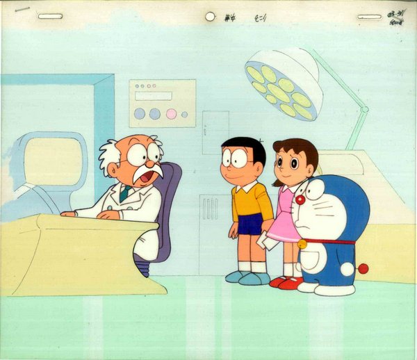 キ-22（セル画・原画)ドラえもん セル・動画・背景 全3枚セット のび太