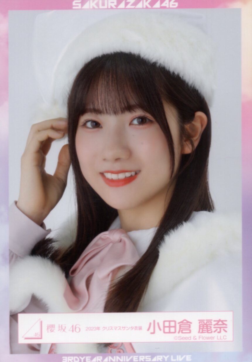 櫻坂46 2023年クリスマスサンタ衣装 サイン入り生写真 小田倉麗奈