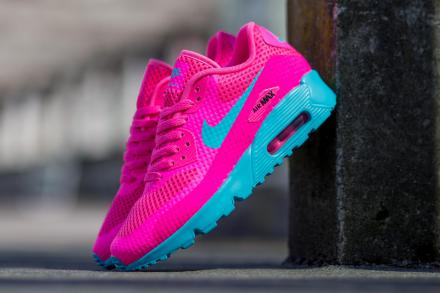 ナイキ エアマックス90 ブリーズ GS ピンク ブラスト/ガンマ ブルー