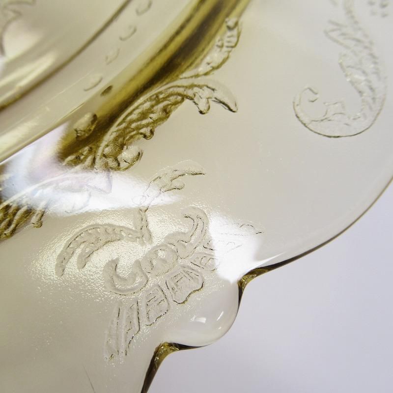 フェデラルグラス・マドリッド・イエロー・3コンパートメントプレート