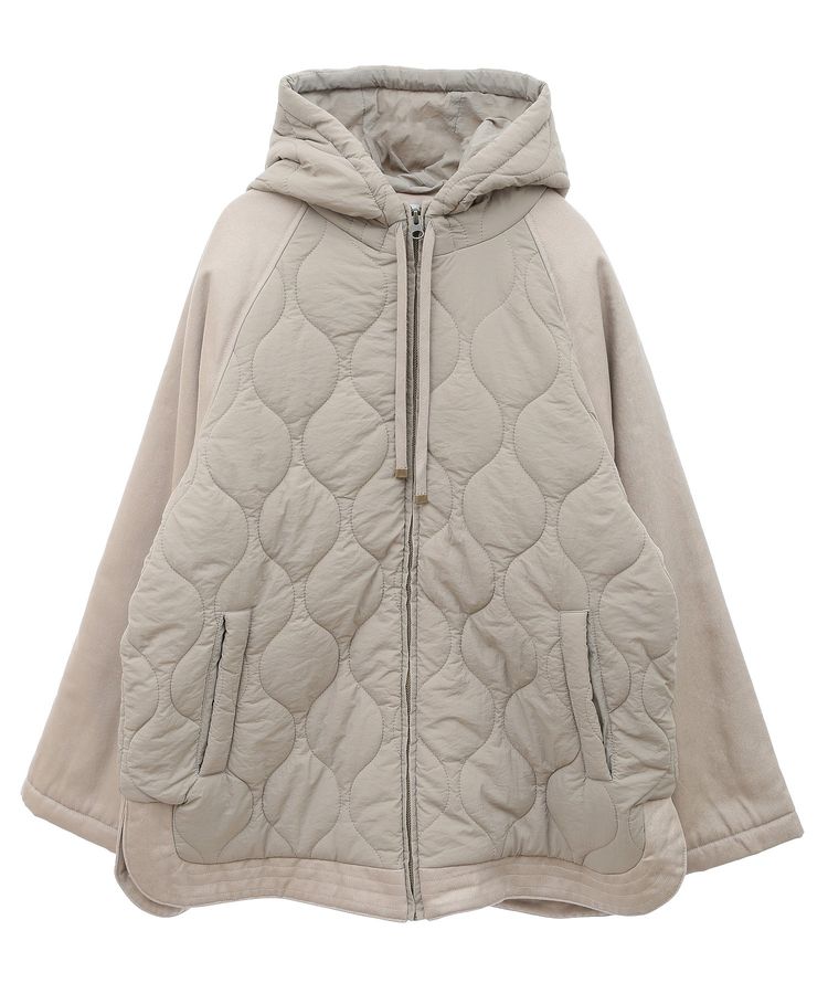 ハーディエイミス ブルゾン ベロア切替 刺繍 裏地キルティング