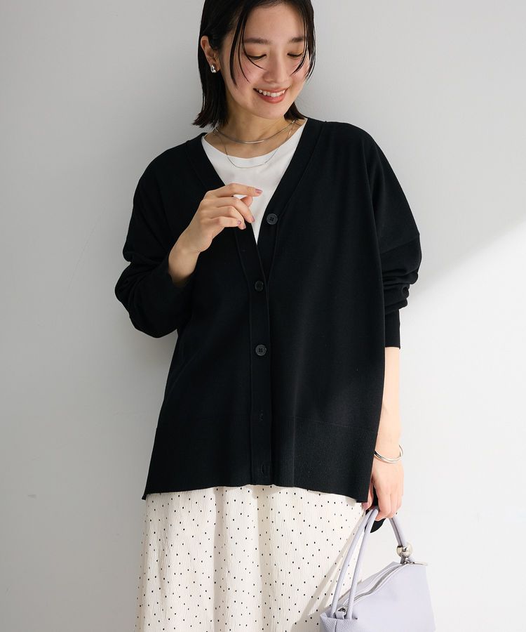 予約】ここちニットVネックカーディガン/Green Parks（グリーン