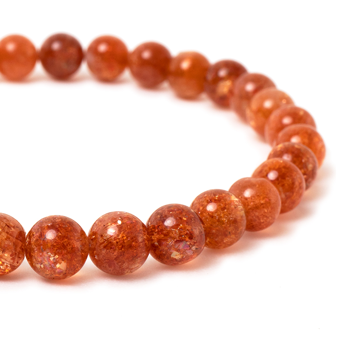 高品質✿大玉❀美品✿天然石サンストーン約12.7㍉パワーストーン 粒