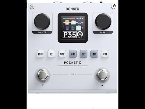 Donner Pocket X Multi Effects Pedal Built-in Battery 62 Effect For
