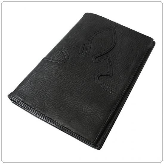 クロムハーツ（Chrome Hearts）LSノートパッド ブラック ヘビー レザー