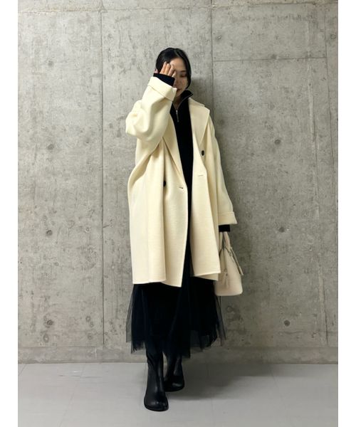 MilaOwen】ワイドシルエットダブルブレストコート