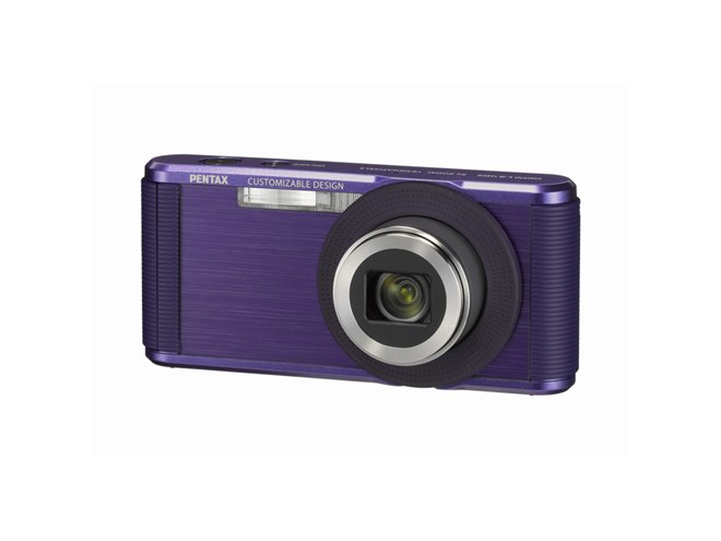 PENTAX Optio LS465 パープル ペンタックス、スティックタイプデザイン