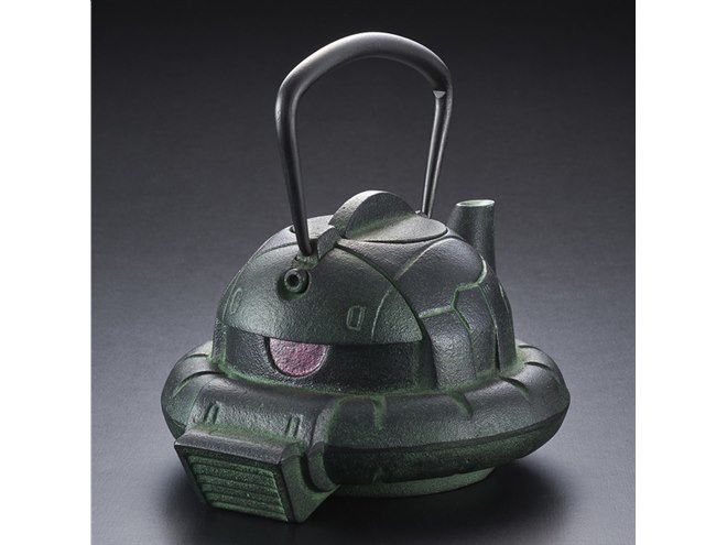 機動戦士ガンダム」ザクが“南部鉄器”鉄瓶に、GREENカラーが新登場