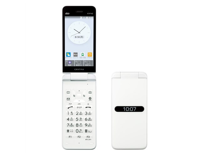 au、「＋メッセージ」を利用できる4Gタフネスケータイ「GRATINA KYF42