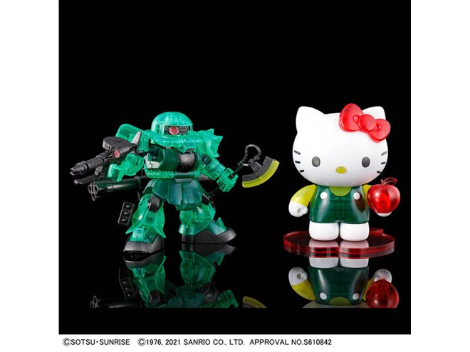 ハローキティ＆ザクII」のセットが「SDCSシリーズ」クリアカラーVer.で