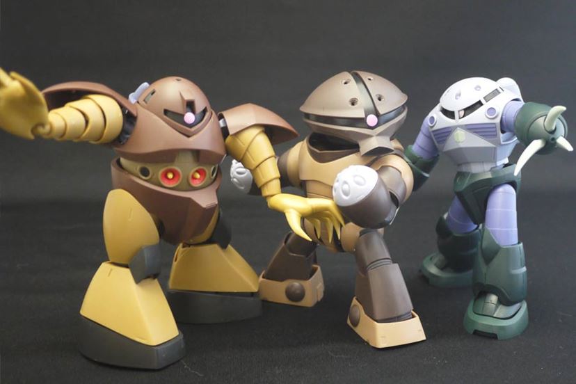 ガンダムズゴック、アッガイ、ゴック