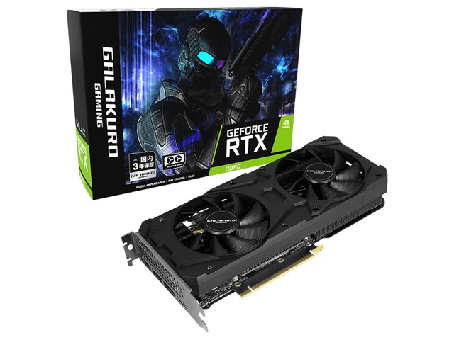 GALAKURO GAMING GG-RTX3060-E12GB/OC/DF [PCIExp 12GB]の製品画像