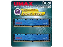 UMAX UM-DDR4D-3200-16GBHS [DDR4 PC4-25600 8GB 2枚組] 価格比較