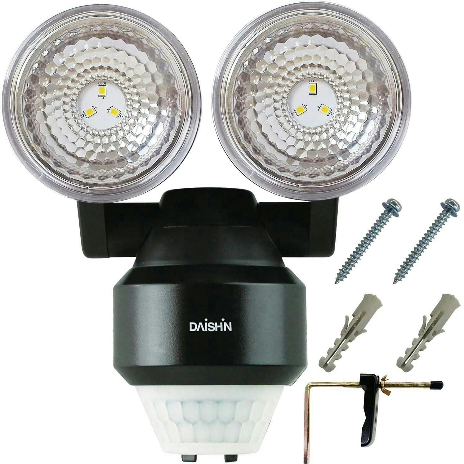 大進 乾電池式 センサーライト 2灯式 人感 センサー 防雨型 屋外用