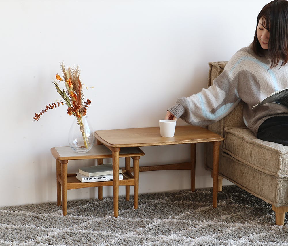 60's北欧ヴィンテージテイストのネストテーブル Herit. Nest Table