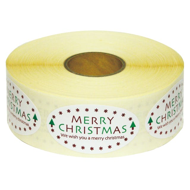 ヘッズ シール－ロール W45×H25mm クリスマスポイントロールシール-2