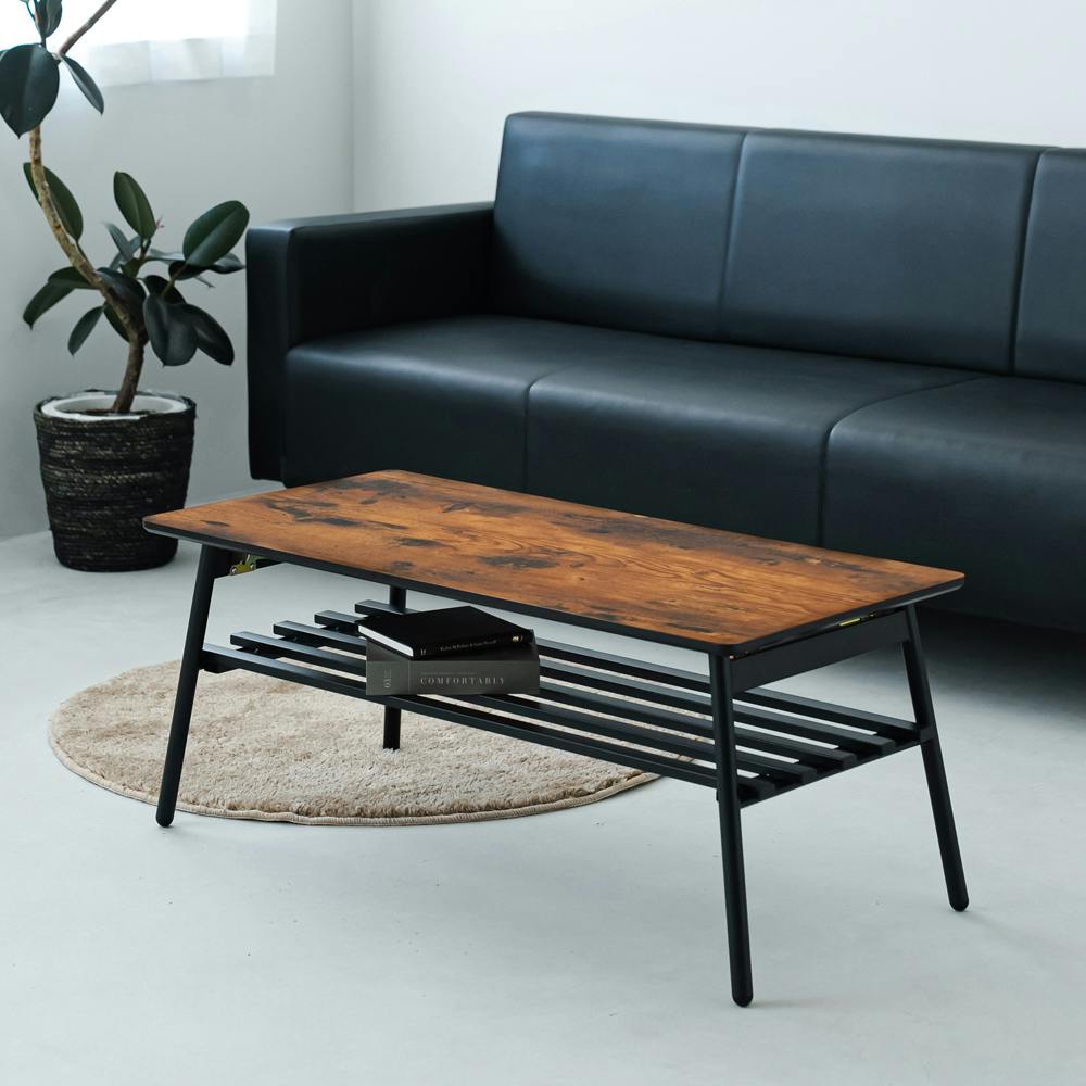 BOARD リビングテーブル(ウッド)】 幅90cm×奥行45cm 机 ローテーブル