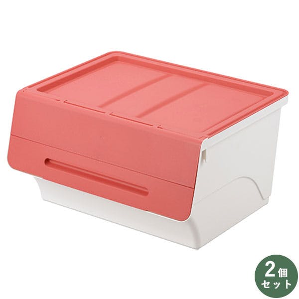 SANKA squ+ サンカ フロック 重ねて使える蓋付き衣装ケース ワイド