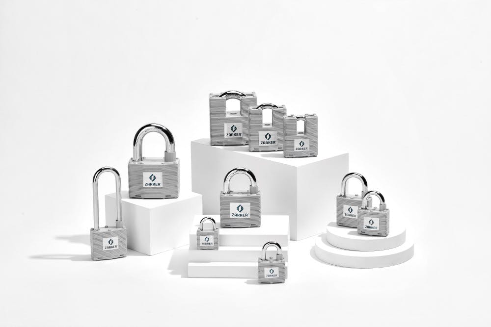 ザーカー キー式 ラミネートスチール セキュリティ南京錠 シャックル