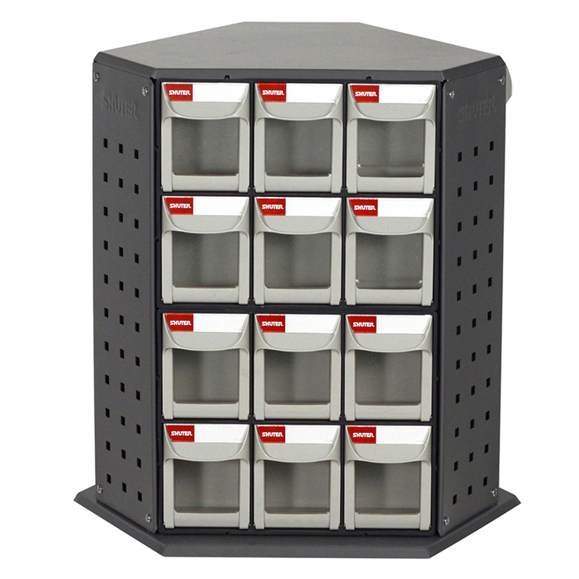 SHUTER 三面回転式 パーツ整理棚 (引出し36個) RFO-636 キャビネット